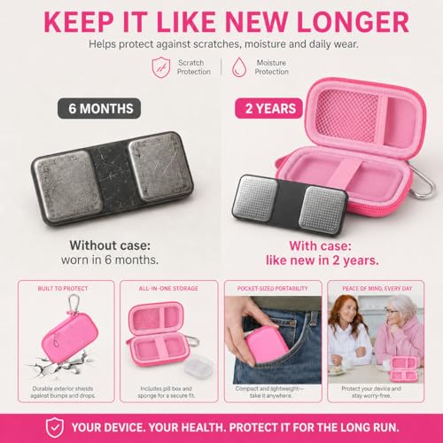 KardiaMobile Heart Monitor Case with Pill Box - Pink