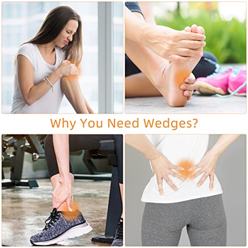 Yoga Foam Wedge Blocks Pair for Stretching & Support - Calf, Heel, Balance