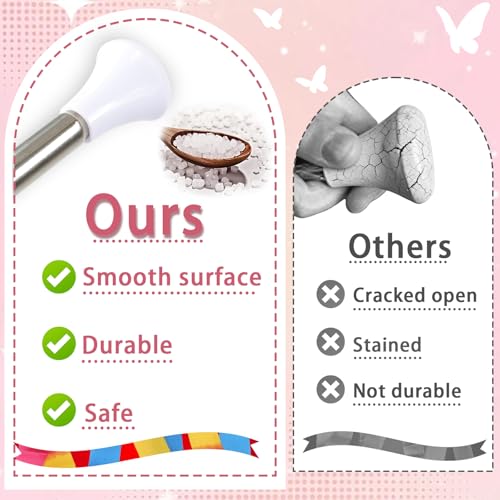 29-Inch Twirling Baton with 2 Ribbons - Silver & White