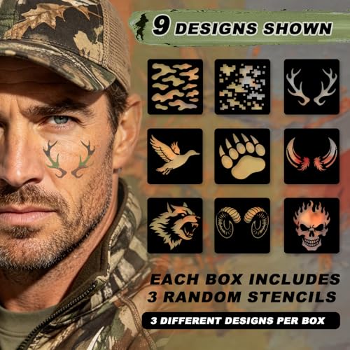 3-Color Woodland Camo Face Paint Kit - Huntsman Edition