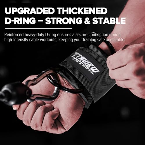 Adjustable Cable Wrist Cuffs for Upper Body Workout - Gym & Home Resistance Training