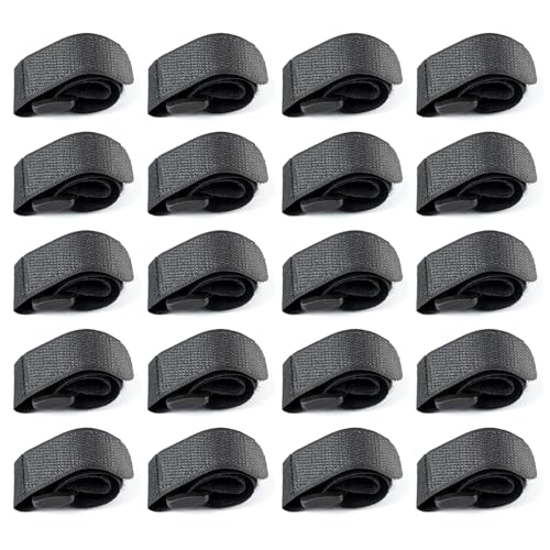 20-Pack Elastic Fishing Rod Straps - Stretchy Organizers for Rods
