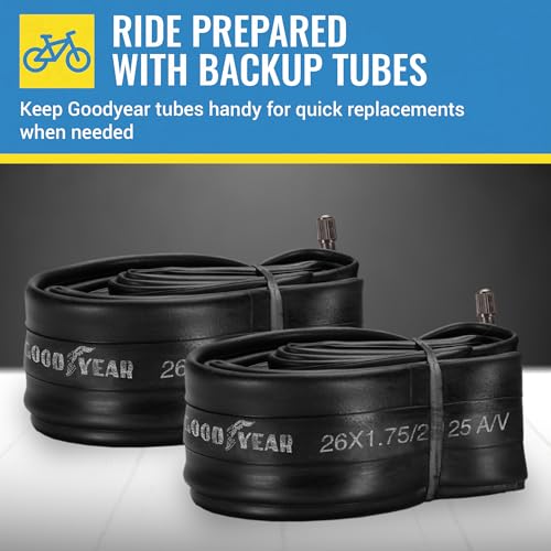 Goodyear 26x1.75/2.127 Butyl Inner Tube with Schrader Valve for Road MTB