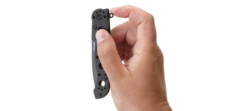 CRKT M16-03KS Folding Pocket Knife: Sandvik Steel Blade with Stainless Steel Handle, Carson Flipper Opening, and Frame Lock