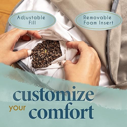 Buckwheat Meditation Cushion - Velvet Floor Pillow, Ocean Abyss