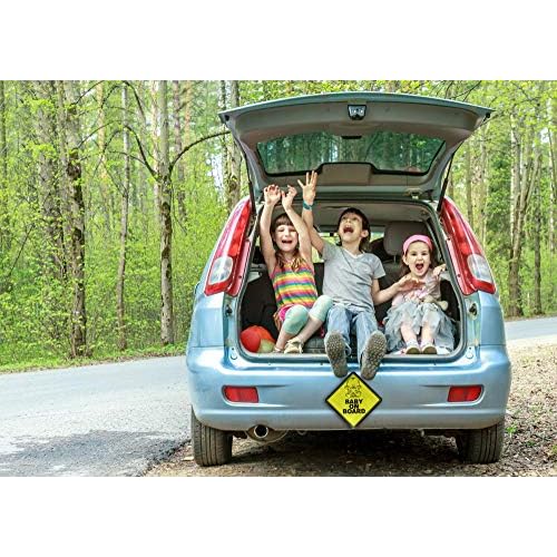 Baby on Board Magnet for Car - Magnetic Baby on Board Sign for Cars ? Reflective Baby on Board Decal Sticker for Baby Safety by Mandala Crafts