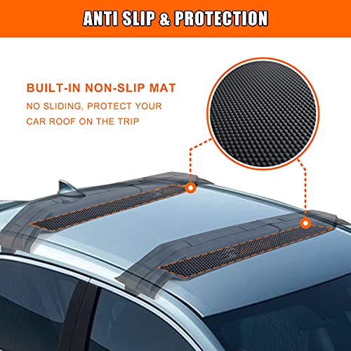 Universal Kayak Roof Rack Pads - 32 Inch Soft Pads with Straps