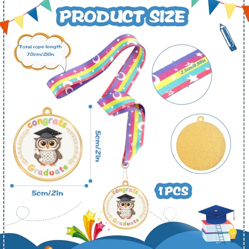 Kindergarten Graduation Medal 2026 with Rainbow Ribbon - 1 PCS