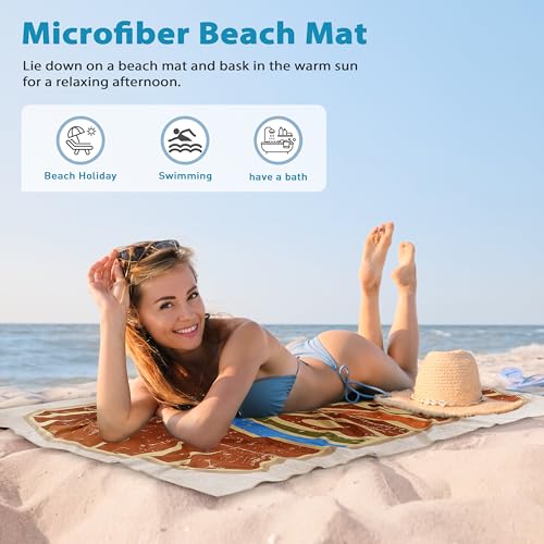 Microfiber Beach Blanket - Sand-Free Quick-Dry Towel Mat - Totem