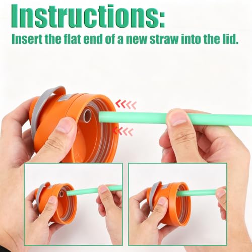 6-Pack Replacement Straws for Owala FreeSip - Purple, Red, Green