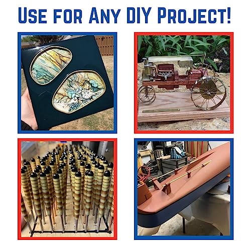 Brass Rods - 3/64" OD x 12" Long - 4 Pack for DIY Crafts