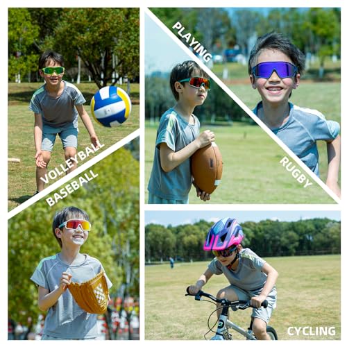 Kids Polarized Sunglasses - UV400 Protection, Black Frame, Ages 8-14