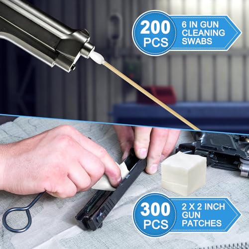 Garrelett Universal Gun Cleaning Kit with Patches, Brushes & Cloth – Firearm Maintenance Set
