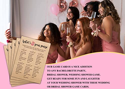 What's In Your Purse Bridal Shower Game Set - 30 Game Cards
