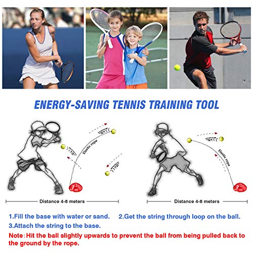 Solo Tennis Trainer with Rebound Ball & Portable Mesh Bag
