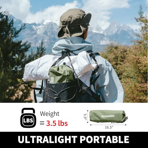 Naturehike Green Portable Camping Table 20.5x14.8 Inch Ultralight Folding Aluminum