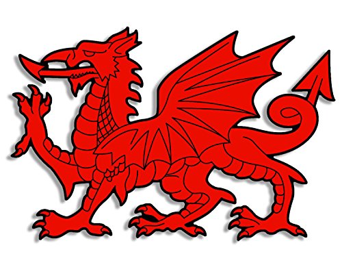 Wales Red Dragon Vinyl Sticker Decal - 3 x 5 Inch