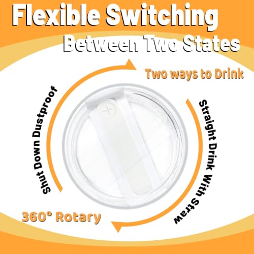 30 oz Spill-Proof Replacement Lid for Tumblers - Clear White