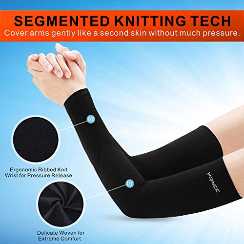 YQXCC Arm Sleeves Cooling UV Sun Protection Sport Compression for Men