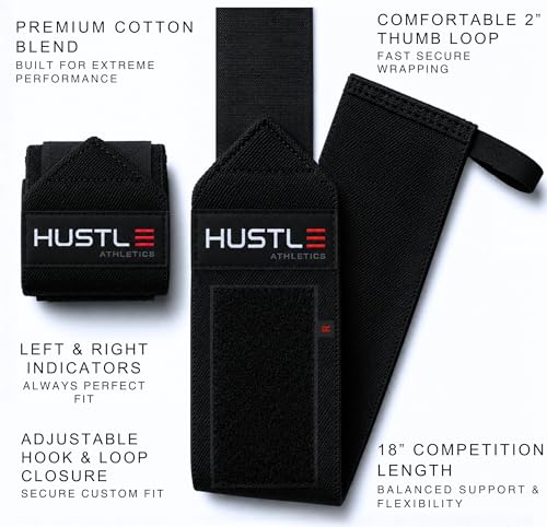 18" Weightlifting Wrist Wraps - Heavy-Duty Gym Support Straps - Carbon