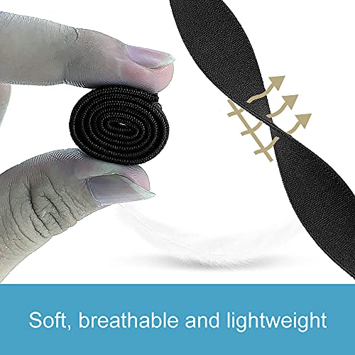 C2D JOY Black Stretchy Nylon Loop Strap for Garmin Forerunner 45/45S - Adjustable Wrist Fit