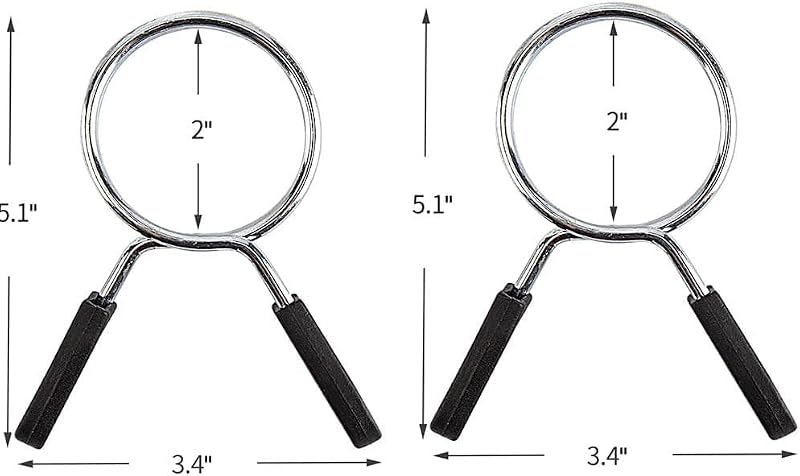 2-Inch Barbell Clips - 4 Pack Olympic Weightlifting Collars