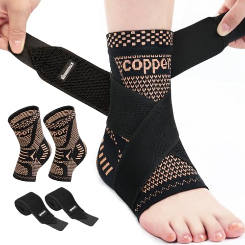 Copper Infused Ankle Brace for Sprains & Pain Relief