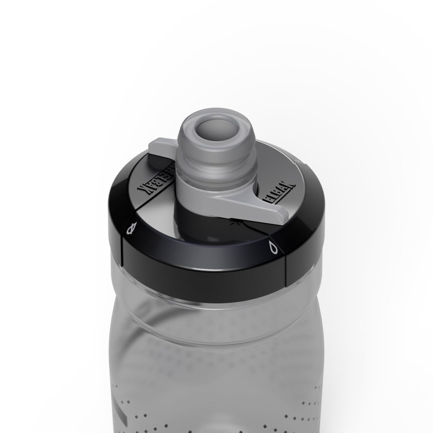 CamelBak Podium Bike Squeeze Water Bottle, Lightweight Design with High Flow Cap for Cycling, 15oz, Smoke