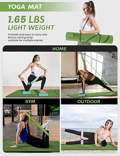 Yoga Starter Kit 12 in 1 - Complete Set with Mat, Foam Roller, Bands & Blocks - Green