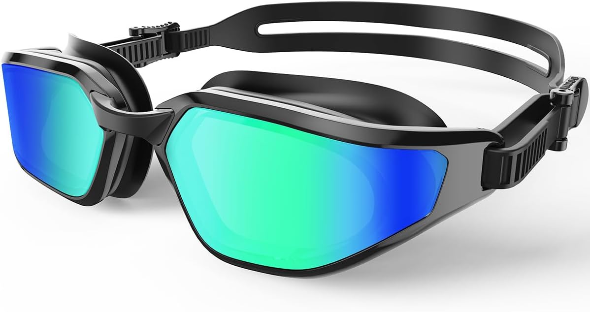 OLANRUN Swim Goggles - Unisex Adult Swimming Goggles with Anti-Fog, UV Protection & HD Wider View