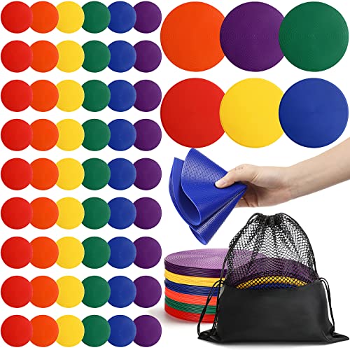 60 Poly Vinyl Spot Markers - Nonslip Agility Training Dots