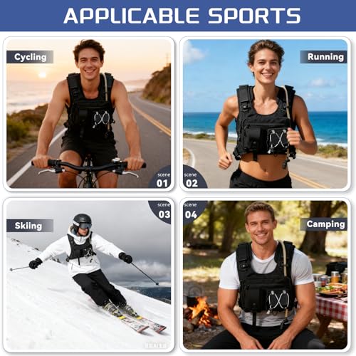 DegeTMVe 2L Hydration Running Vest with Water Bladder, Adjustable Reflective Backpack for Cycling & Hiking