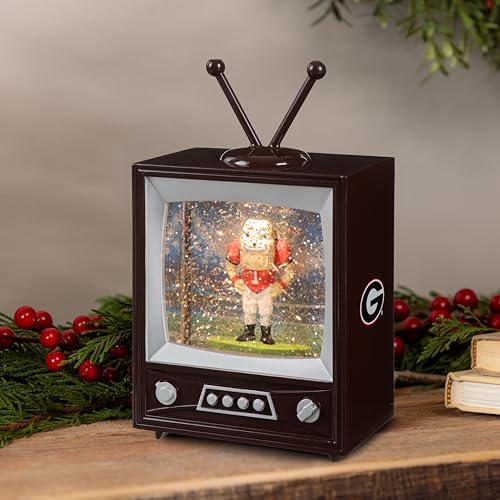 University of Georgia Snow Globe Lantern - Vintage TV Design