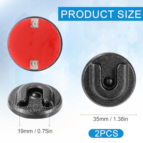 2-Pack Microphone Holder Mounts with Adhesive Back - Black