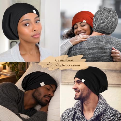 YANIBEST Slouchy Beanie Hat Satin Lined Sleep Cap Bonnet Chemo