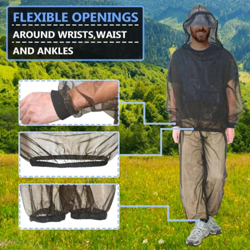 TUPI Mosquito Suit Jacket & Pants (Medium) Outdoor Insect Net Bodysuit