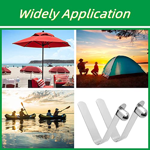 Kayak Paddle Spring Snap Clips - 8pcs 6mm Stainless Steel Locking Clips