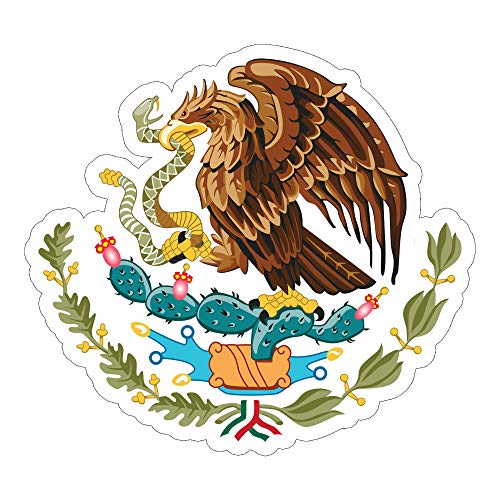 Mexican Coat of Arms Eagle and Snake Vinyl Decal - 3-Inch Waterproof Sticker