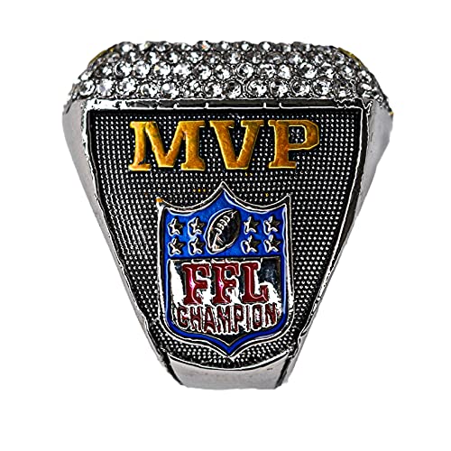 Fantasy Football Championship Ring with Display Box - Size 10