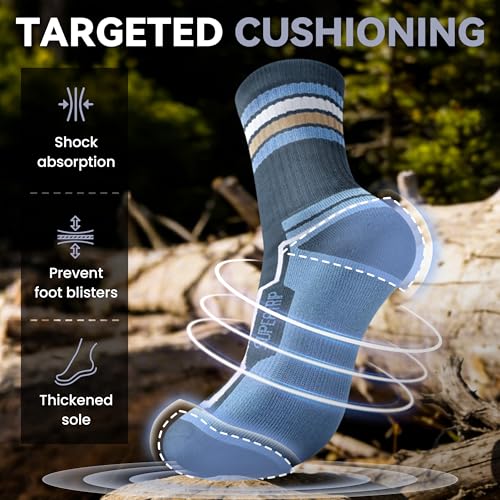 Merino Wool Hiking Socks for Men - Large, 3 Pairs