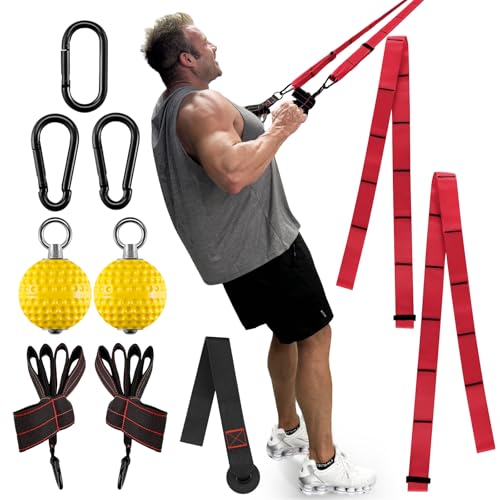 Grip Balls & Finger Straps Set - Red for Dead Hangs & Pull Ups