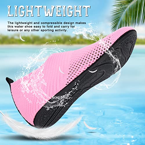 Quick-Dry Water Shoes for Men & Women - 8.5-9.5 Women/7.5-8 Men - Ablbpink