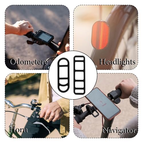 Silicone Bicycle Light Straps - 40 Pcs Multi-Size Set