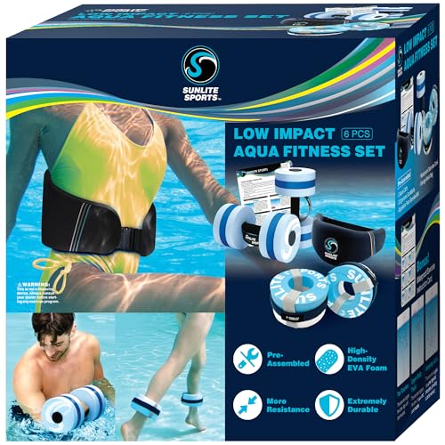 Water Workout Combo Set - High Density Weights & Aqua Cuffs