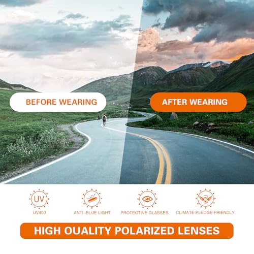 Polarized Sports Sunglasses with UV Protection for Men & Women