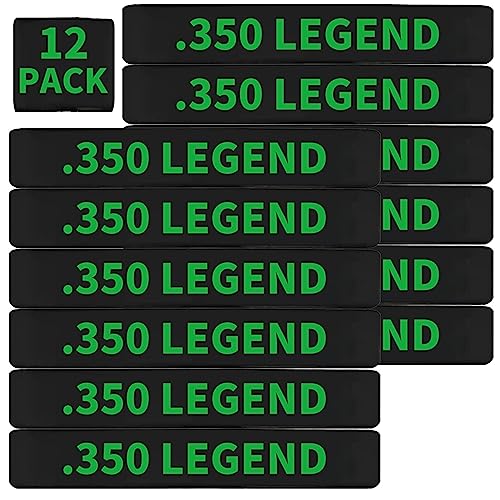 .350 Legend Magazine Marking Bands - 12 Pack (Black/Green)