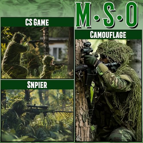 Ghillie Suit Yarn - Woodland Camo Yarn 18 Inch, 1/2 lb Bundle