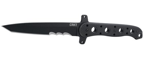 Columbia River Knife & Tool CRKT M16-13FX EDC Knife: Tanto Fixed Blade with Veff Serrations, G10 Handle with Hilt, Powder Coat Finish, Sheath
