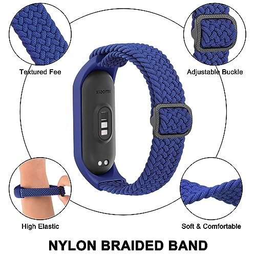 Braided Nylon Replacement Strap for Amazfit Band 5 - Blue