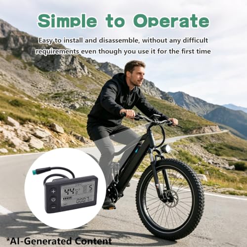 S866 LCD Electric Bike Display - 24V/36V/48V Compatible Screen